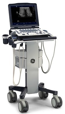 GE Logiq V2 Ultrasound with optional cart